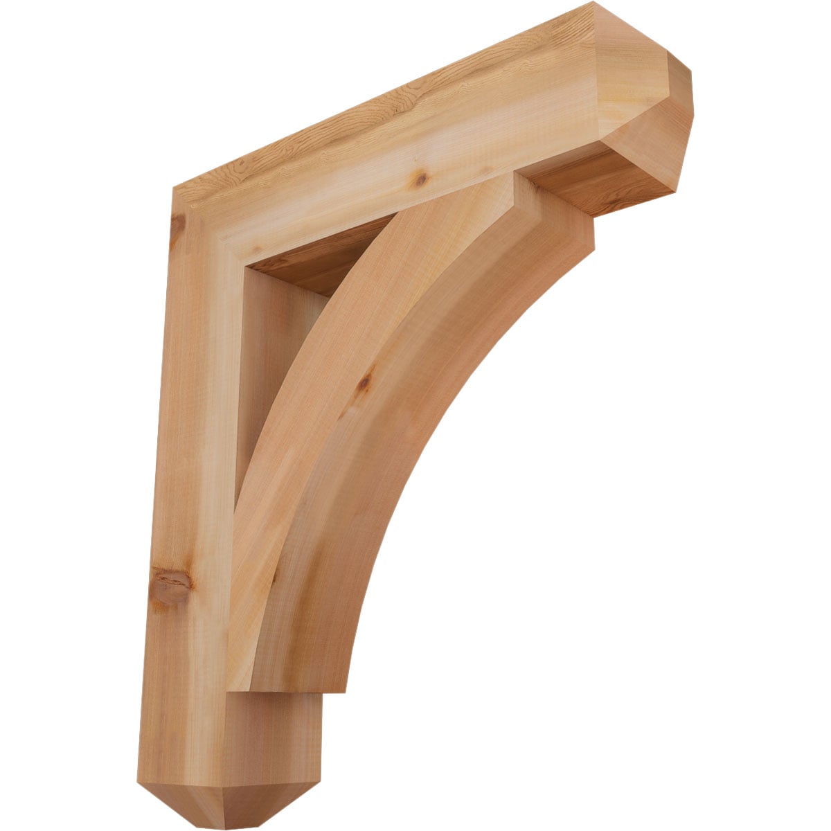 Ekena Millwork BKT06X28X32THR04SWR Thorton craftsman smooth 5-1/2-in x 28-in x 32-in Western red cedar Brown Wood Standard bracket