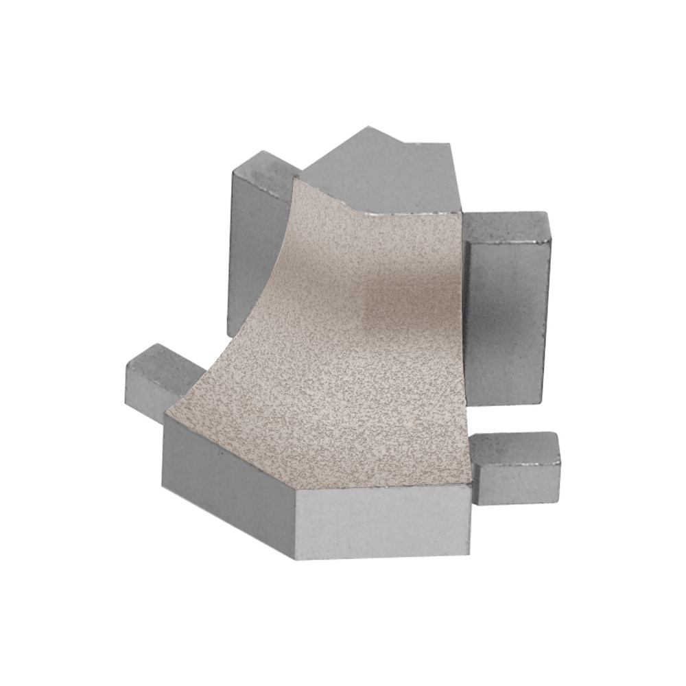 Schluter Systems E135/AHK1S/TSC Dilex-AHK 0.5-in W x 1.0-in L Cream textured color-coated aluminum Aluminum Outside corner Tile Edge Trim