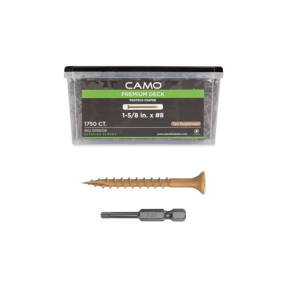 CAMO 0356109 #8 x 1-5/8-in Wood to wood Deck Screws ( 1750 -Per Box )