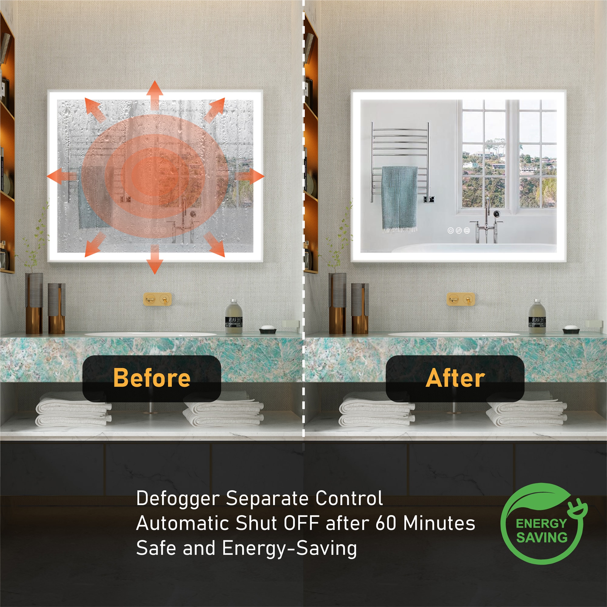 Forclover JSEX2436LM-3B Framed-Bath-Mirrors - View #11