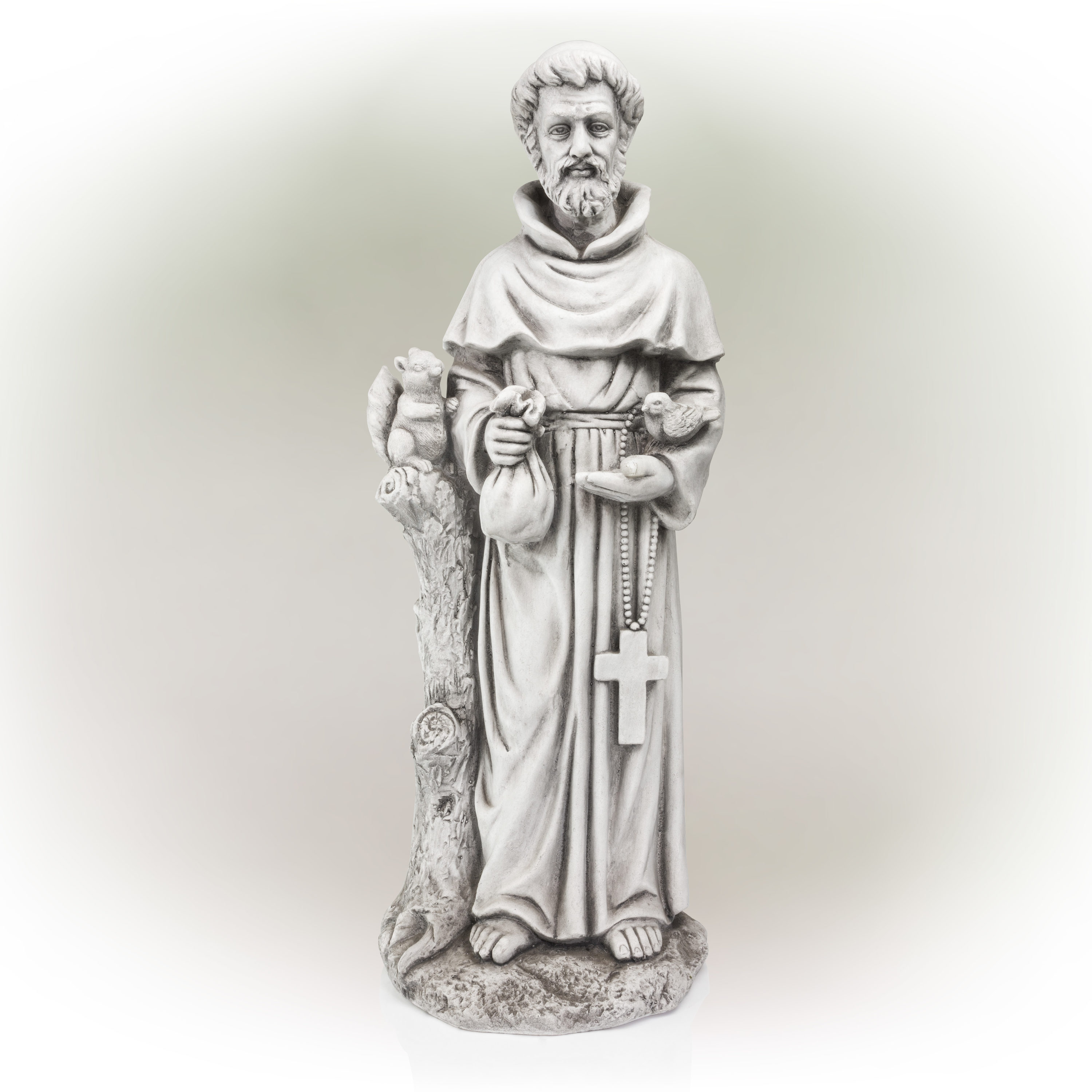 Alpine Corporation QFC102 31-Inches H x 10-Inches W Off-white Garden Statue
