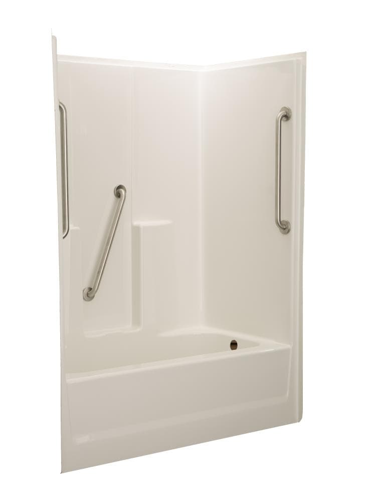 Laurel Mountain Cheriton 32-in W x 60-in L x 79-in H White Bathtub and ...