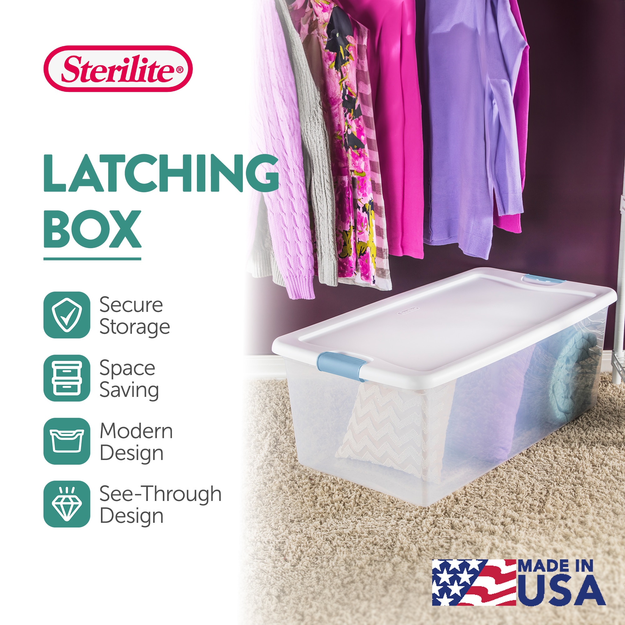 Sterilite 108713 Plastic-Storage-Totes - View #2