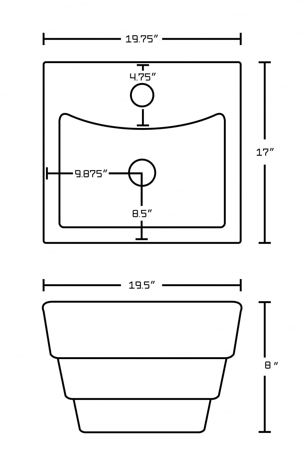 American Imaginations AI-15362 Bath-Sink - View #2