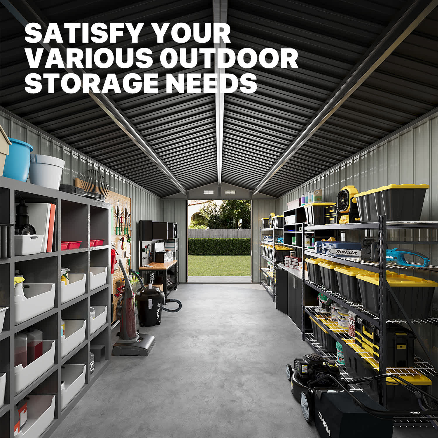 Sunmthink MSD0815-0708BR Metal-Storage-Buildings-Sheds - View #9