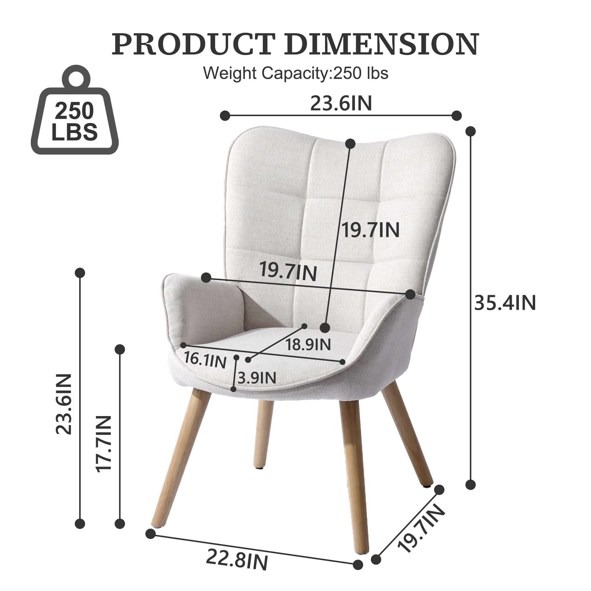 Homy Casa KGAMT CREAM Office-Chairs - View #3