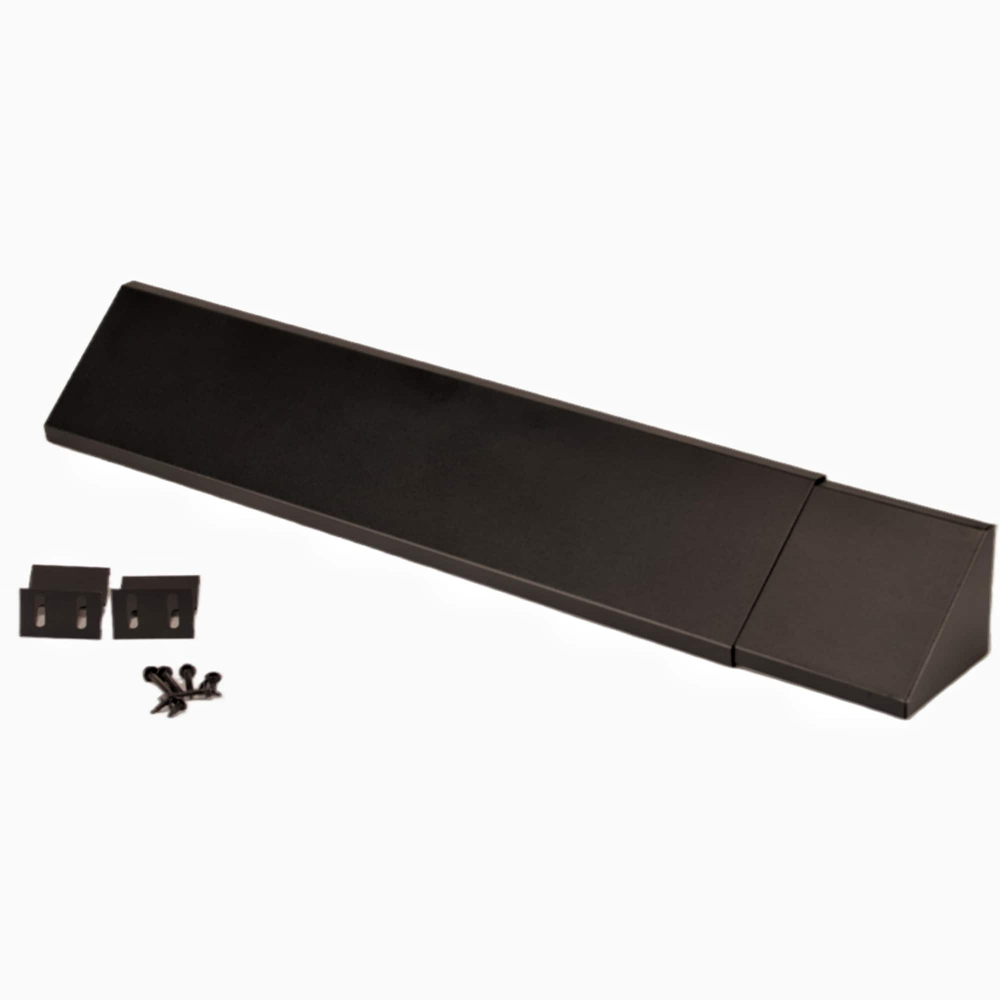 Afoxsos Black Adjustable Fireplace Hood for 28 to 48 inch Harmony Burners Fireplace Hood Heat Shield Patent Applied durable #LAF0820F183