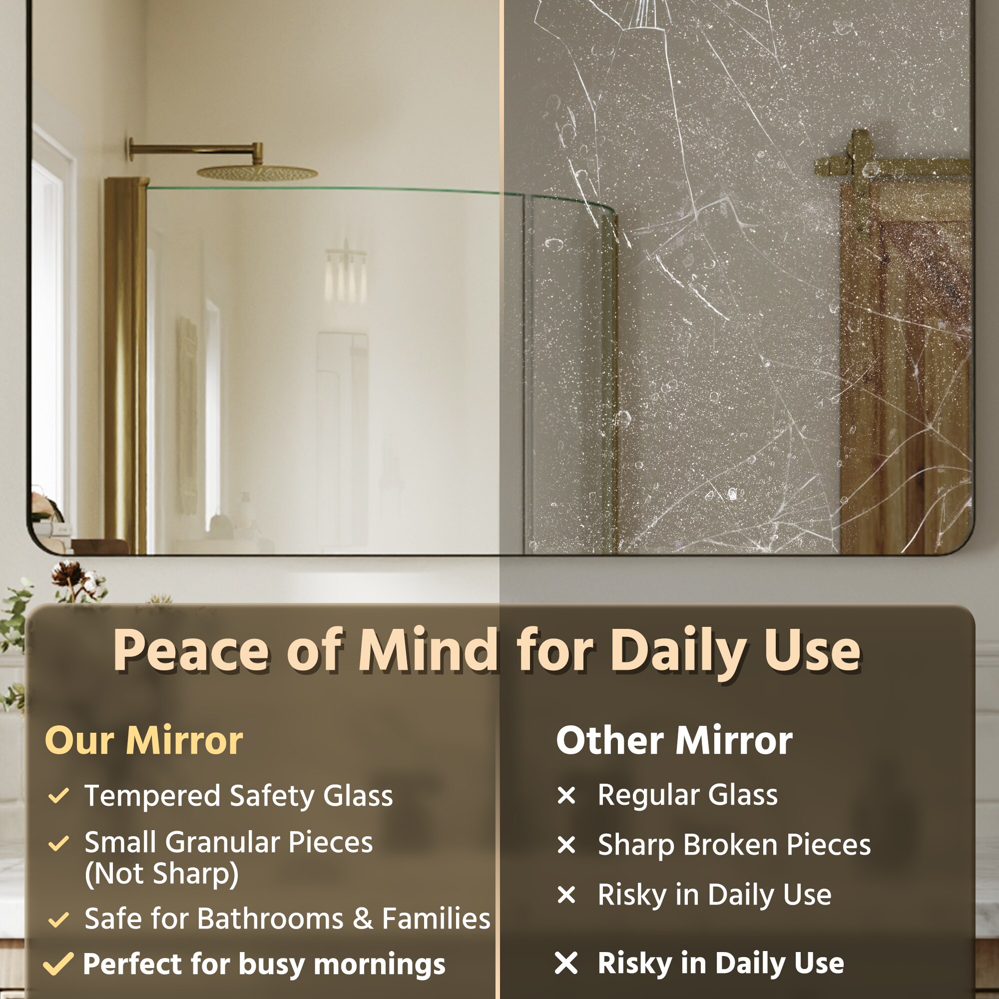 ES-DIY ESBM3036V18B Framed-Bath-Mirrors - View #4