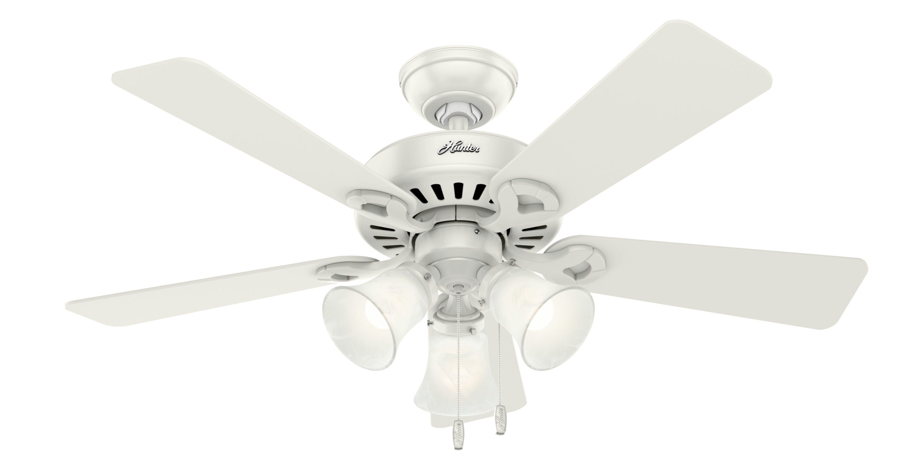 Hunter Ridgefield 44-in Brushed Nickel LED Indoor Ceiling Fan 