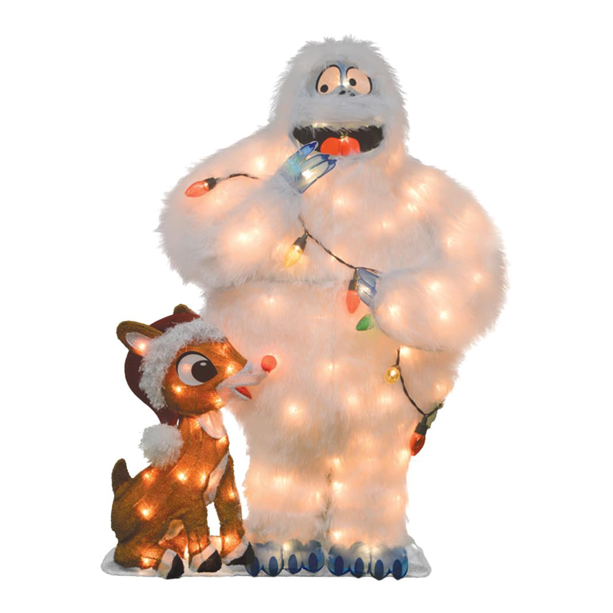 ProductWorks 8.5-in Snowman Yard Decoration with White Incandescent ...