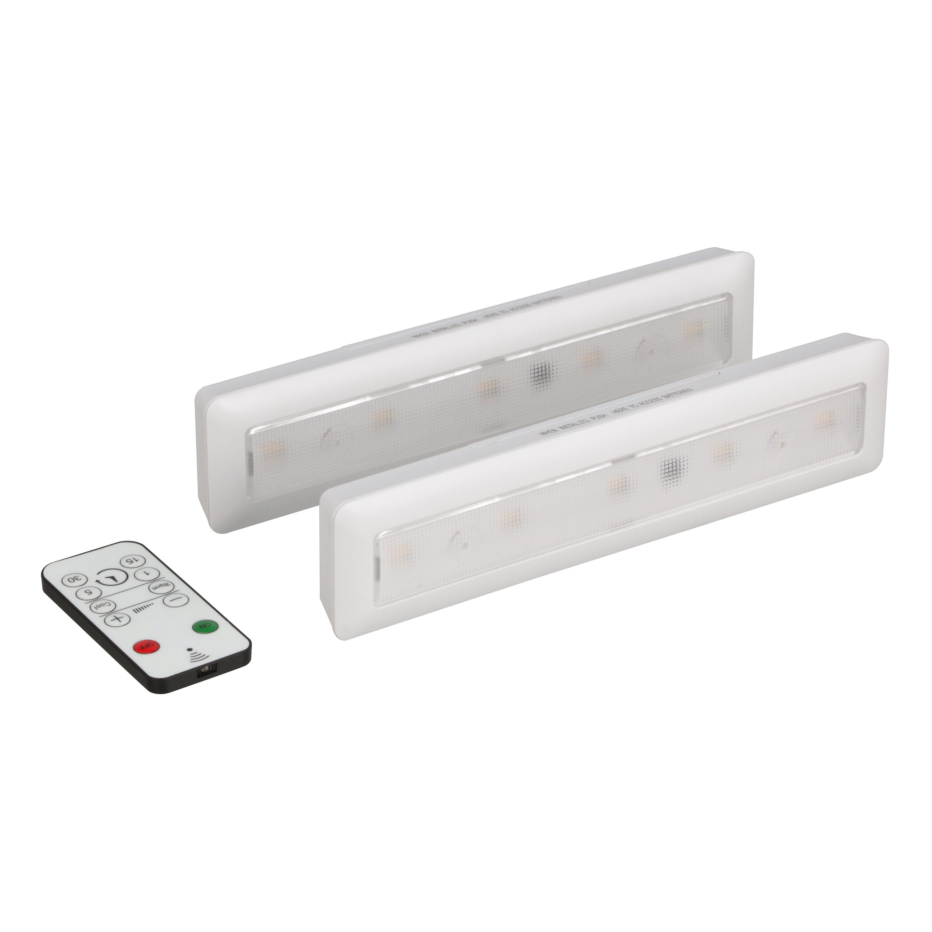Brilliant Evolution 2-Pack 8.5-in Battery LED Under Cabinet Light Bar Light  with Remote in the Under Cabinet Lights department at