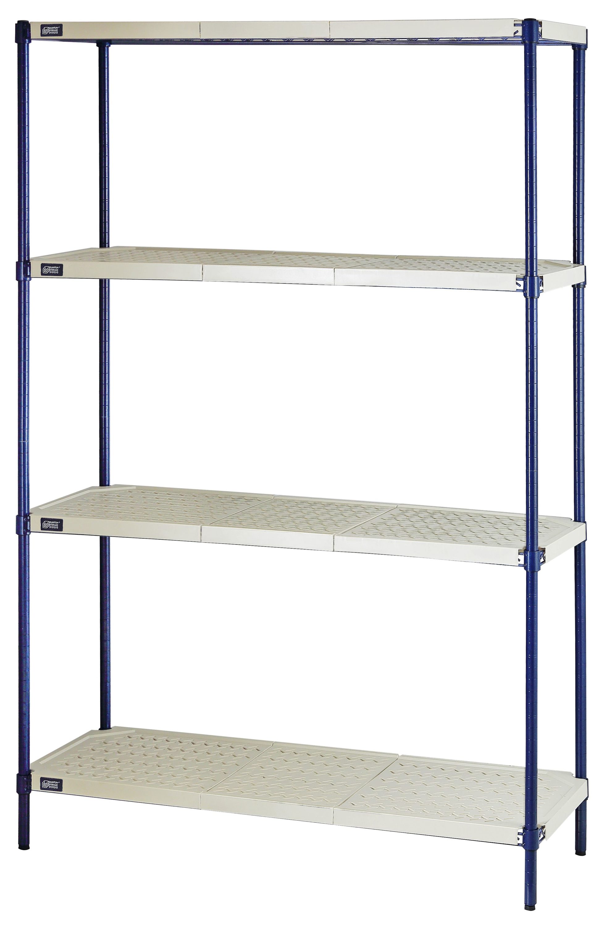 Quantum Storage Systems RPWR72-2460E 60-in W x 72-in H x 24-in D Antimicrobial Blue Steel Bin