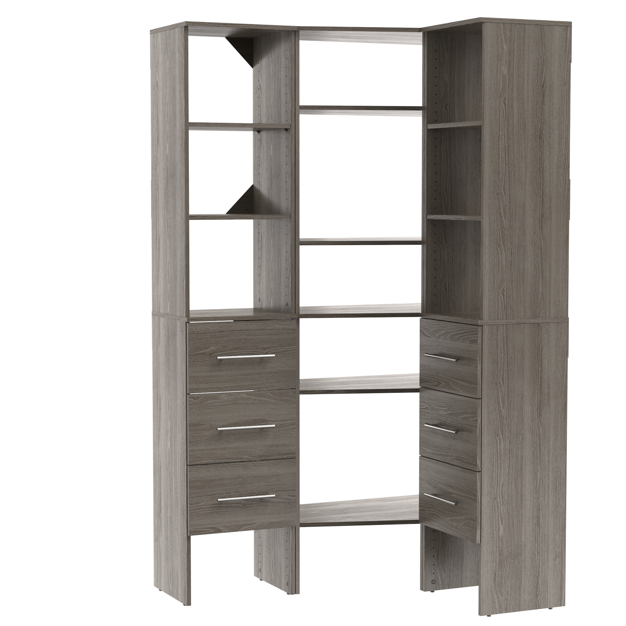 ClosetMaid 10000-04097 BrightWood Kit 10.7-Feet to 10.6-Feet W x 7-Feet H Ash Solid Shelving Wood Closet System