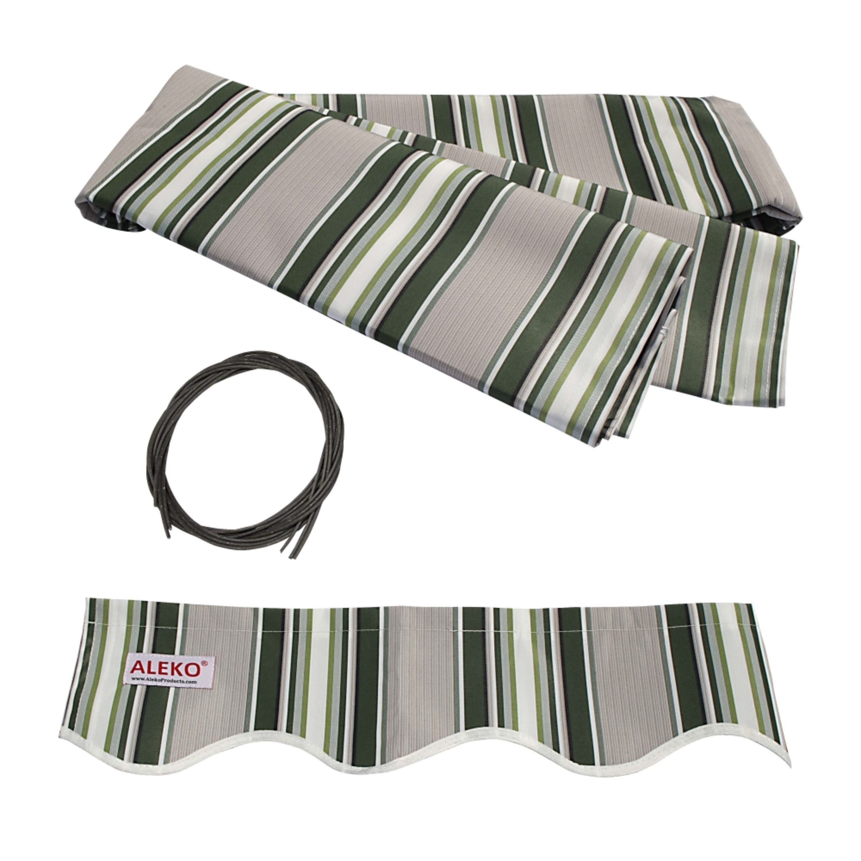 ALEKO FAB10X8MSTRGR58-LO Retractable 10X8 Ft Awning Fabric Replacement