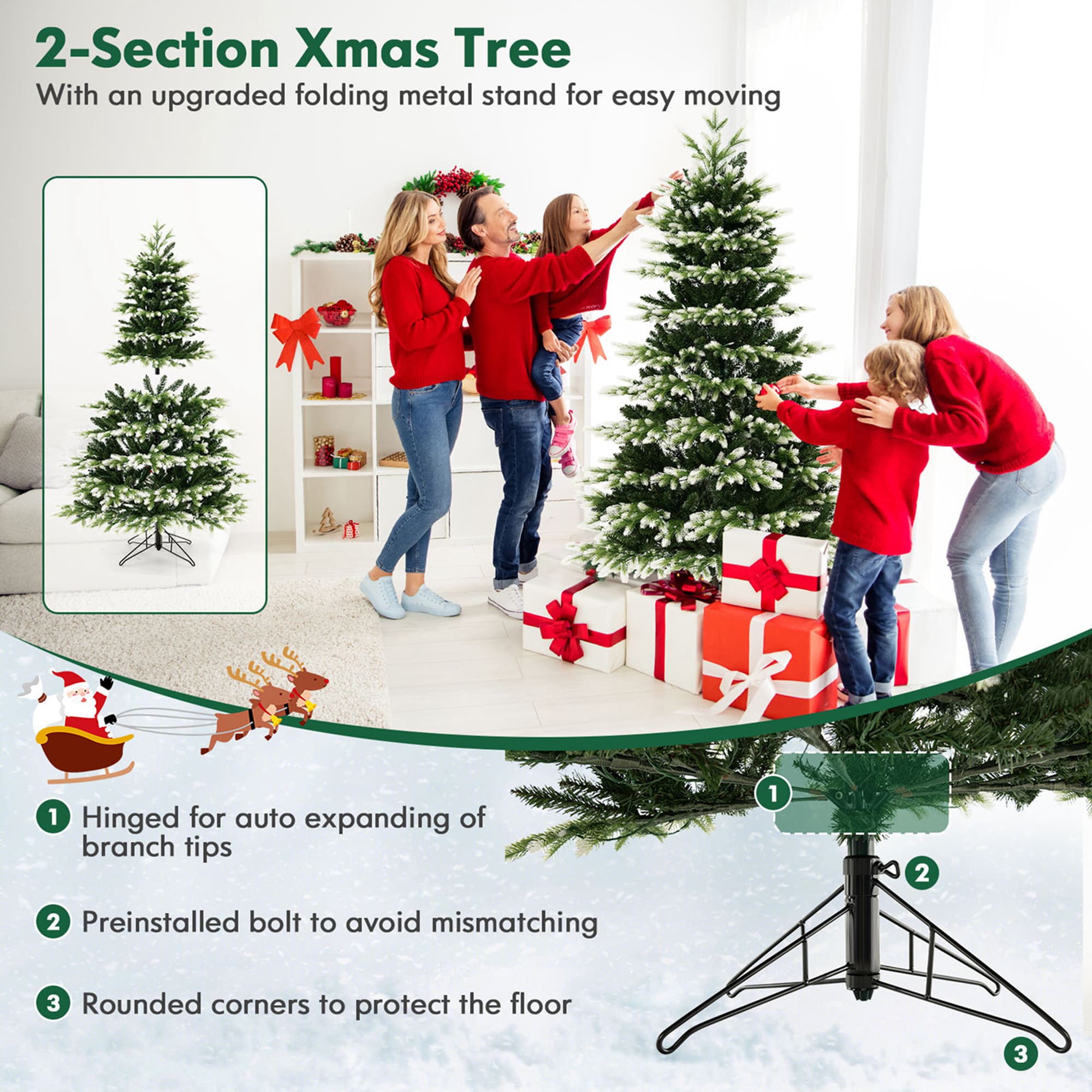 Costway LWS00766 Artificial-Christmas-Trees - View #6