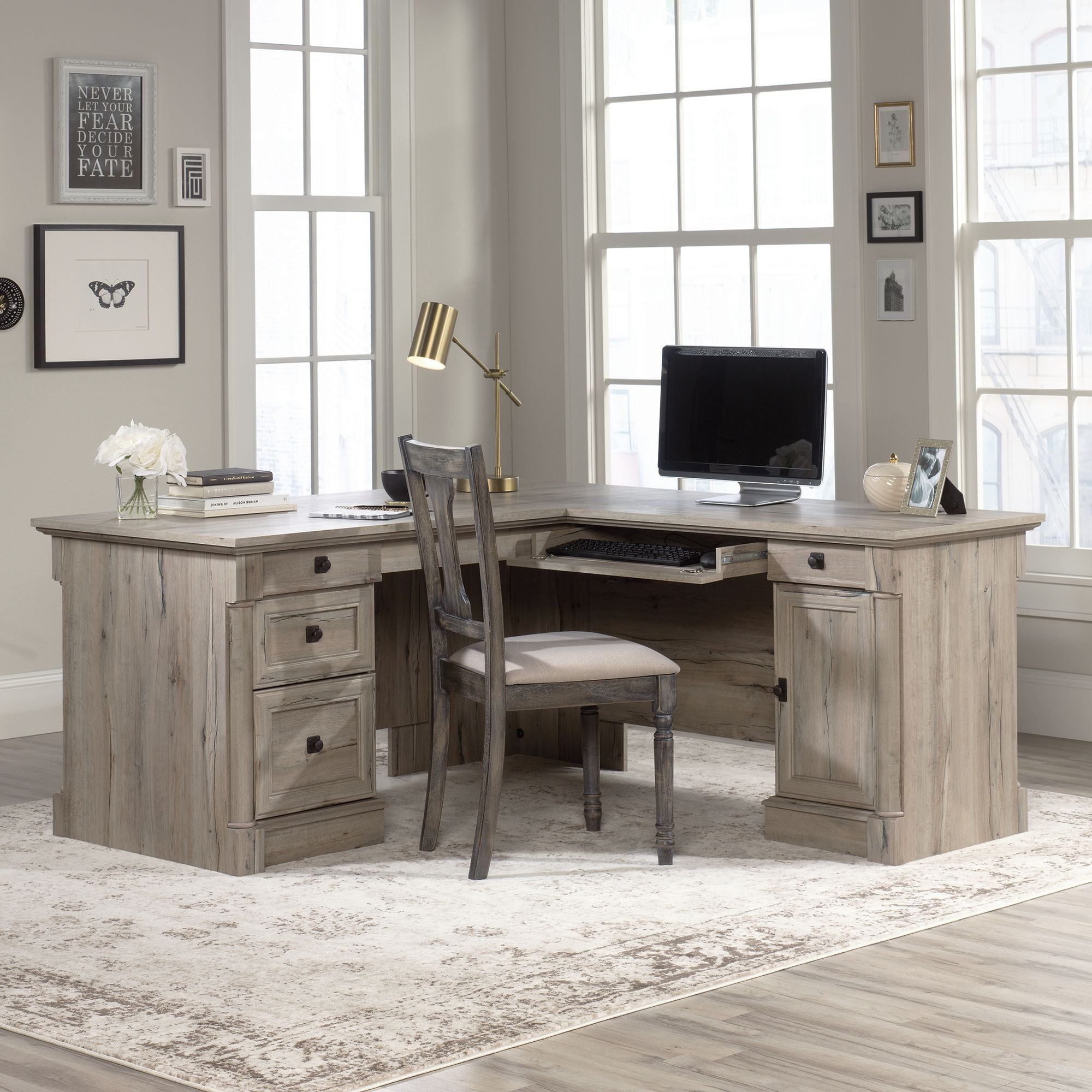  Palladia L Desk Split Oak finish