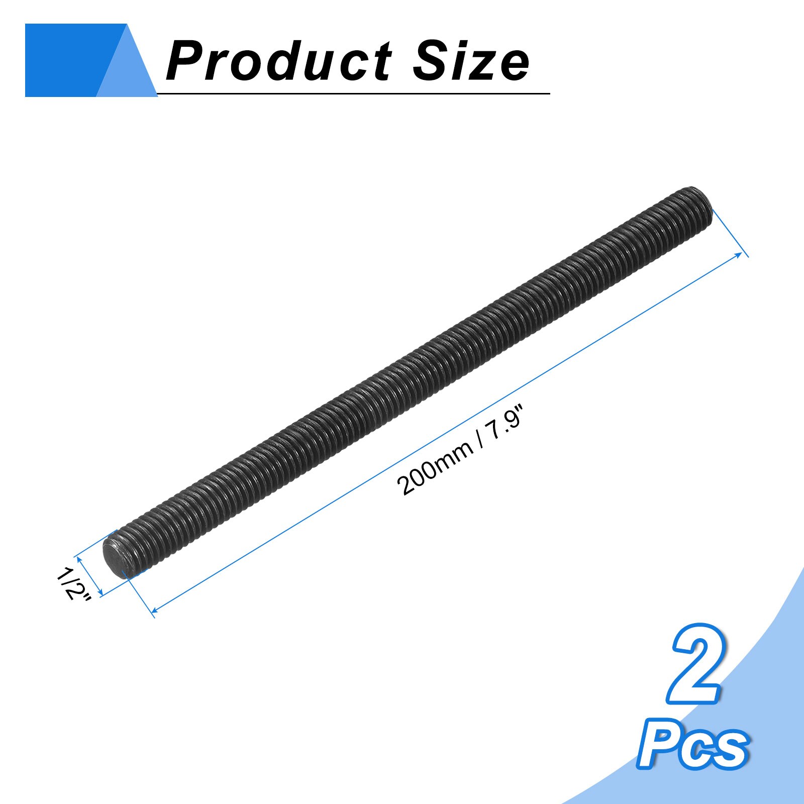 Unique Bargains S26032300UX2733 Threaded-Rod - View #2