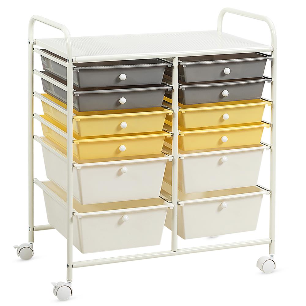 Goplus Costway 15 Drawer Rolling Storage Cart - Multiple Colors - Office  Cart with Lockable Drawers in the Office Carts & Printer Stands department  at