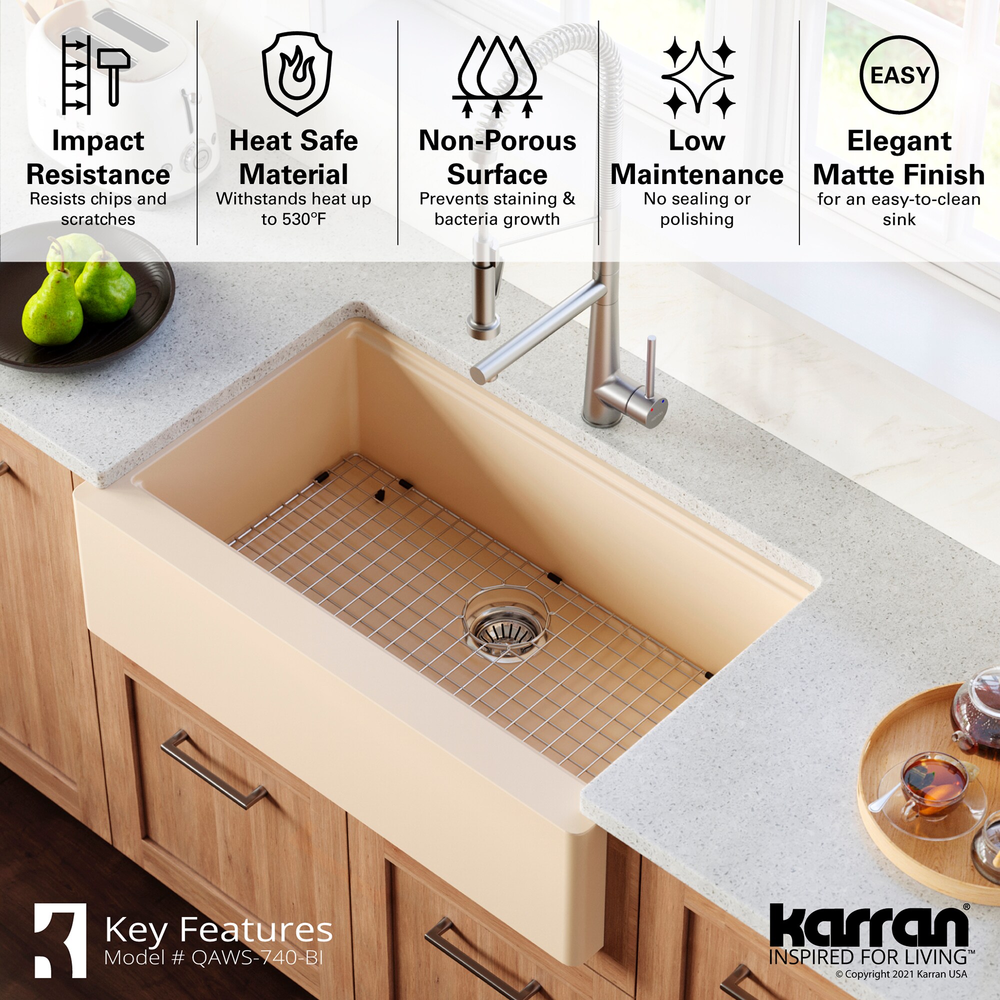 Karran QAWS-740-BI Kitchen-Sinks - View #5