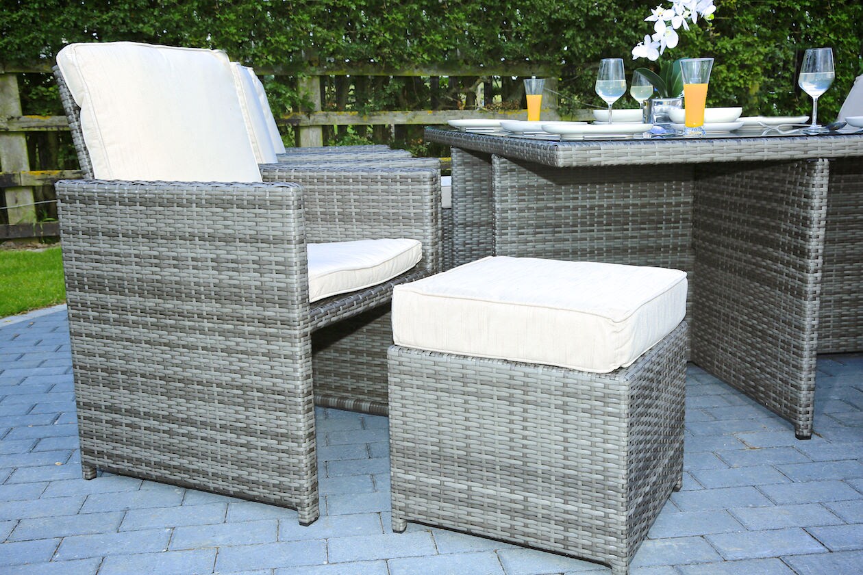 sorrento cube patio set grey