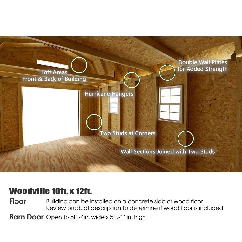 Best Barns WOODVILLE1012DF Wood-Storage-Buildings - View #8