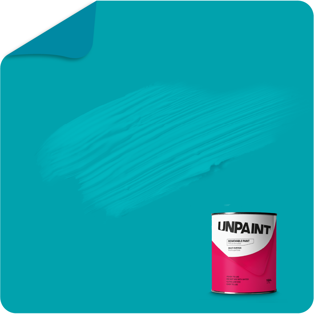 UNPAINT #01A2AD Matte Teal Bay Algae Water-based Interior Paint ( 1-quart )