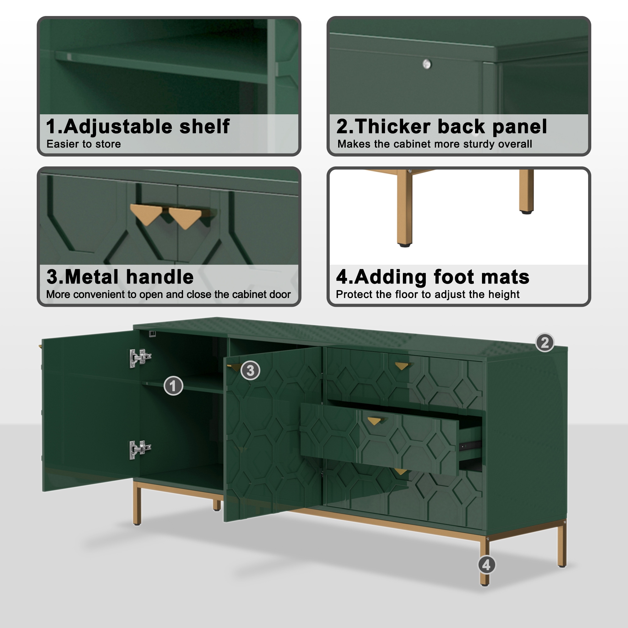 Clihome CL-JH-009018-GR-N dressers - View #11