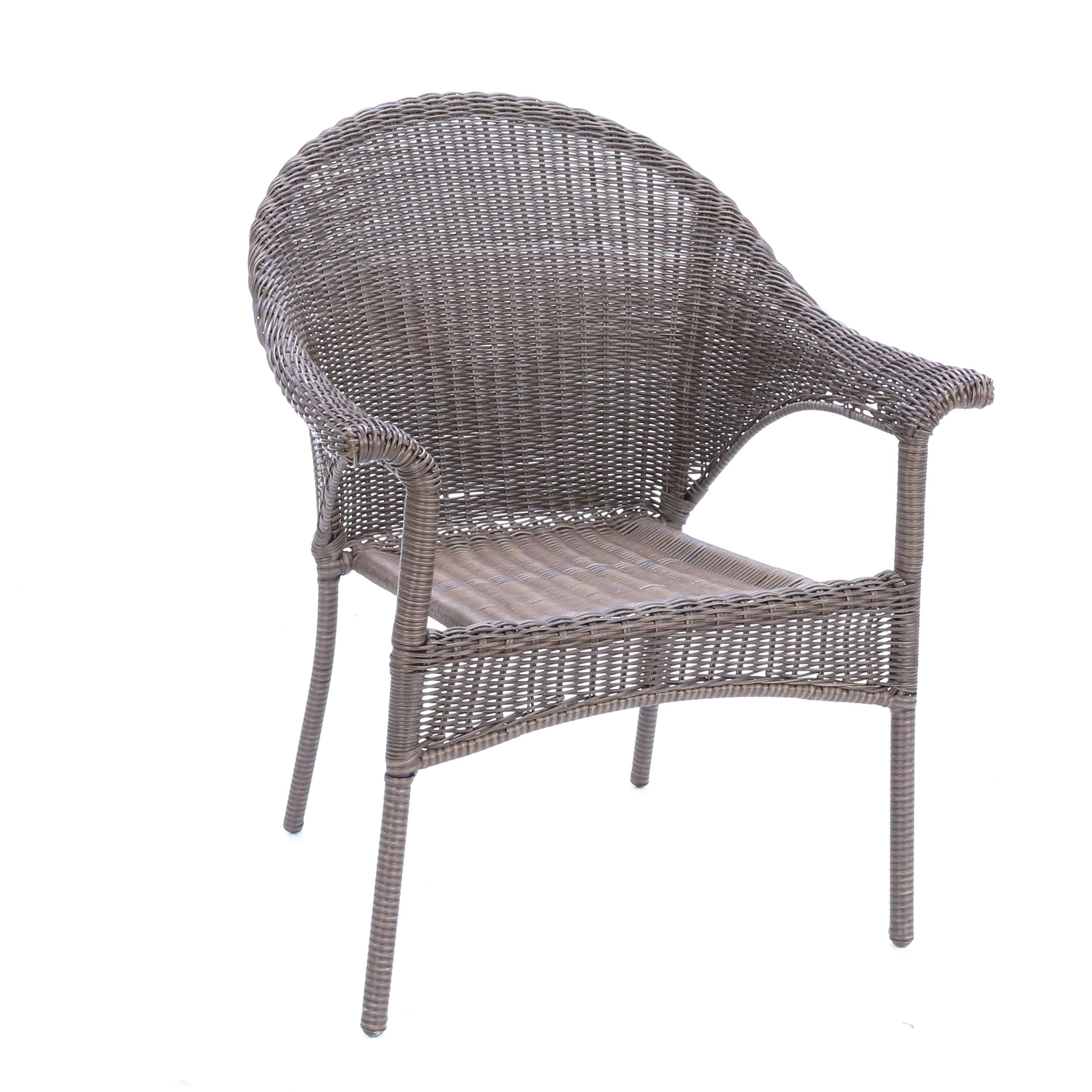 valleydale brown woven stackable chair