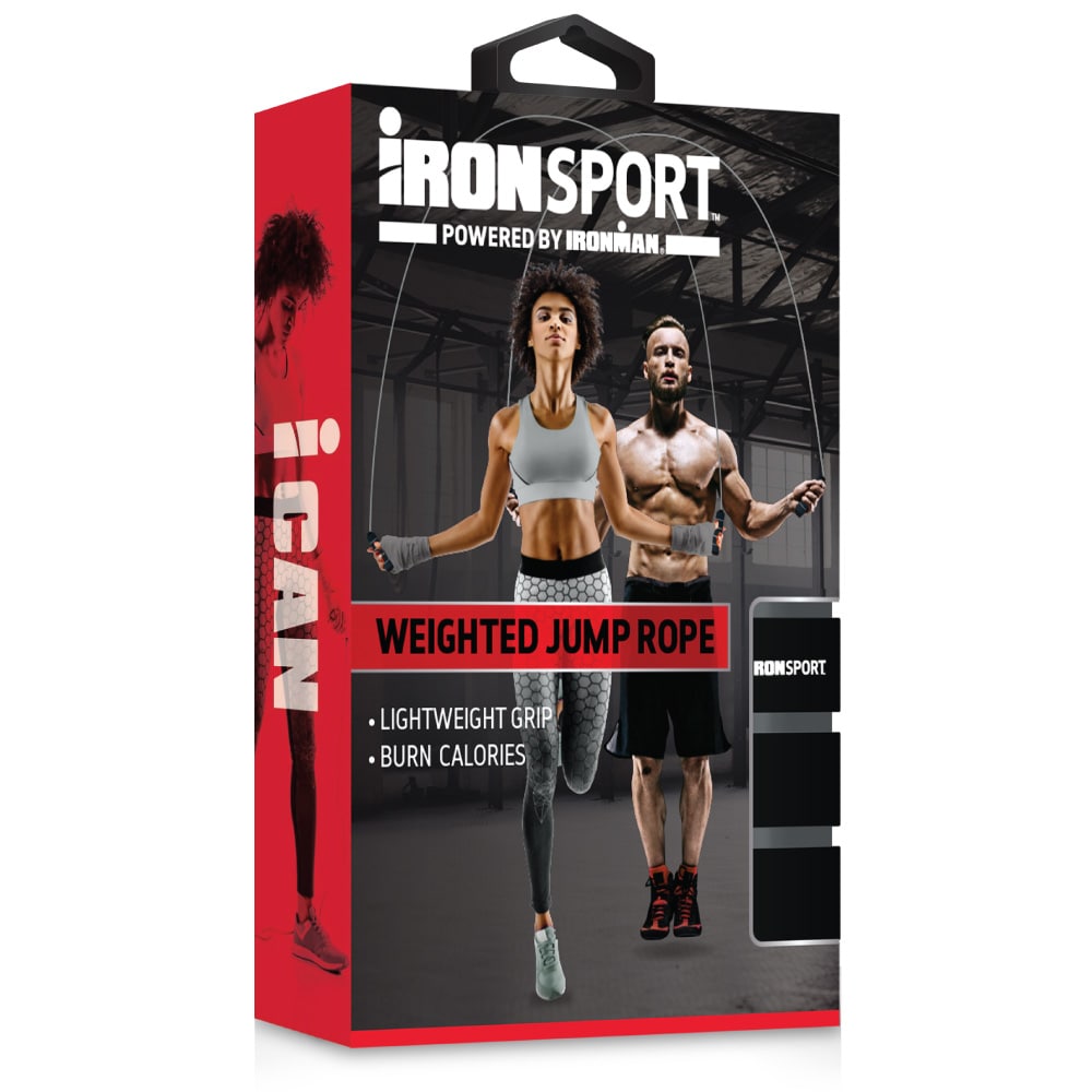 IRONSPORT Black Rubber Iron Sport Weighted Jump Rope - Non-Toxic