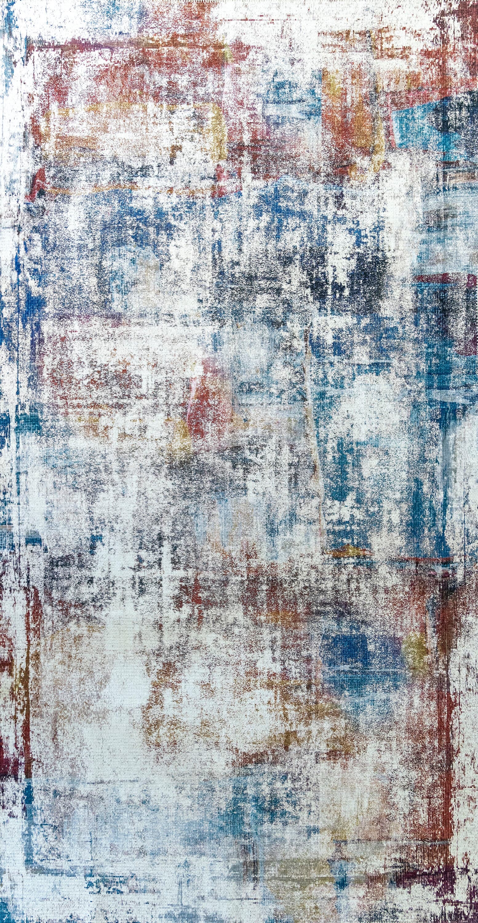 Soft Woven 5X8-CT-AML-IVR-2939 5 x 8 (ft) Hooked Cotton Gray Rectangular Indoor Solid Vintage Machine washable Area rug