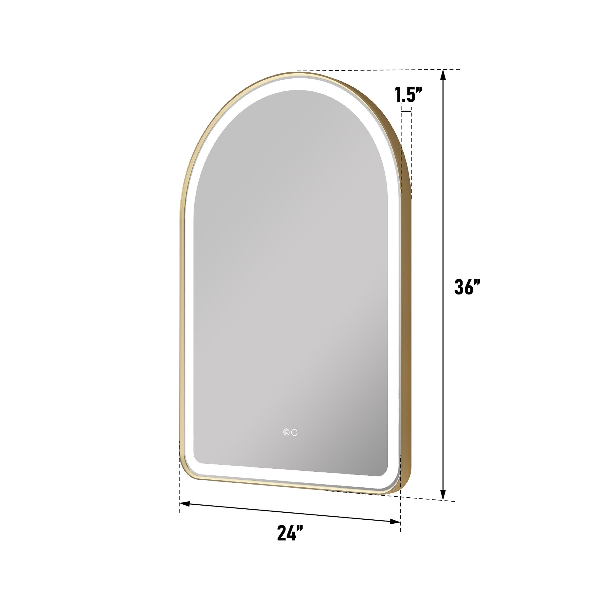 Forclover F60-LE2436BG Framed-Bath-Mirrors - View #8