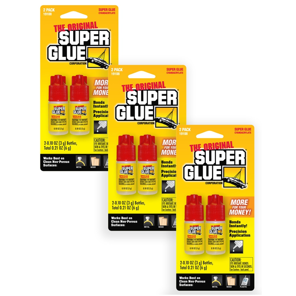 The Original Super Glue Original Formula 3-Pack 3-gram Liquid Super Glue in  the Super Glue department at