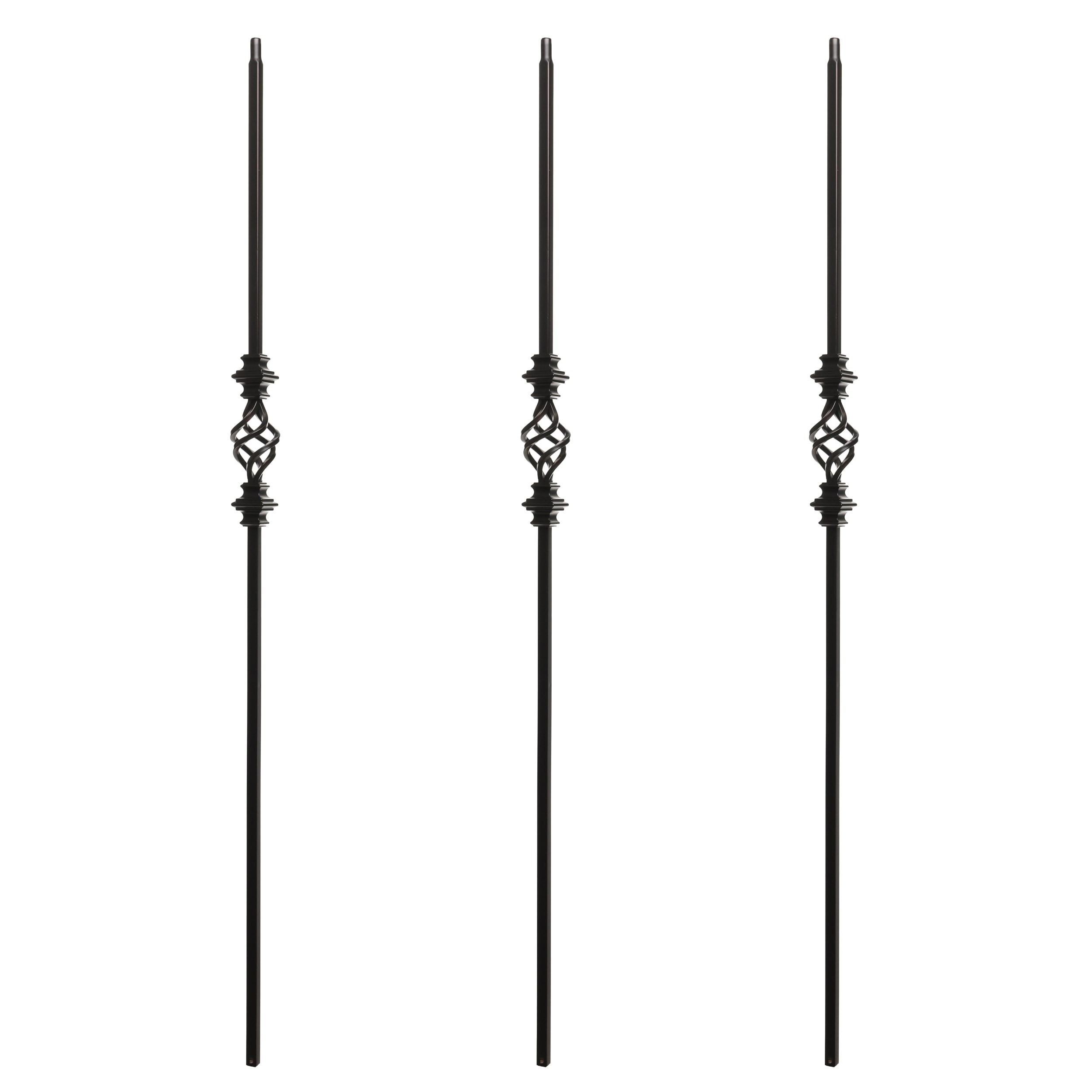 RELIABILT WGT62RC 43-in x 0.5-in Rubbed Copper Wrought Iron Double Knuckle Stair Baluster (3-Pack)