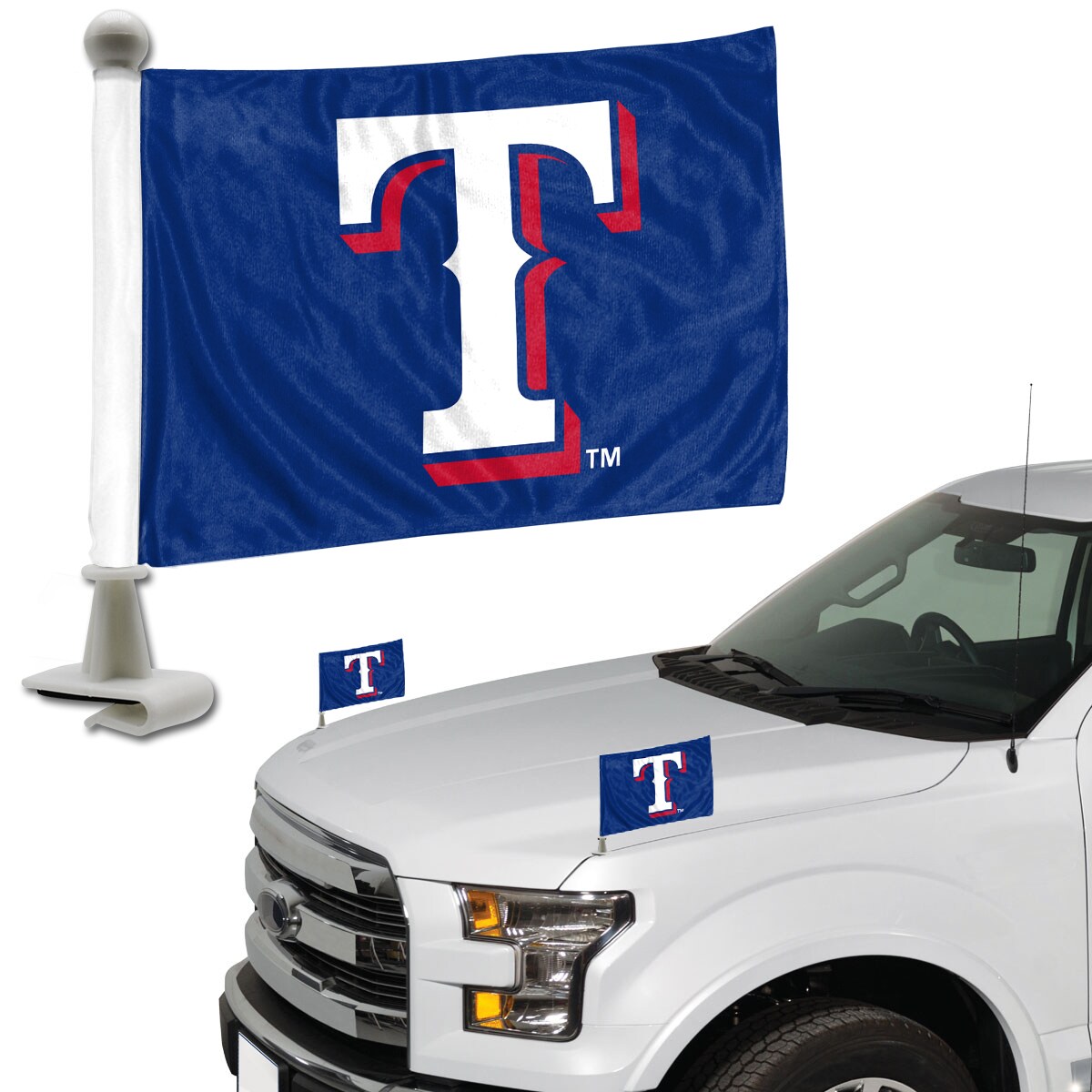 Texas Rangers Auto Ambassador Flag Set