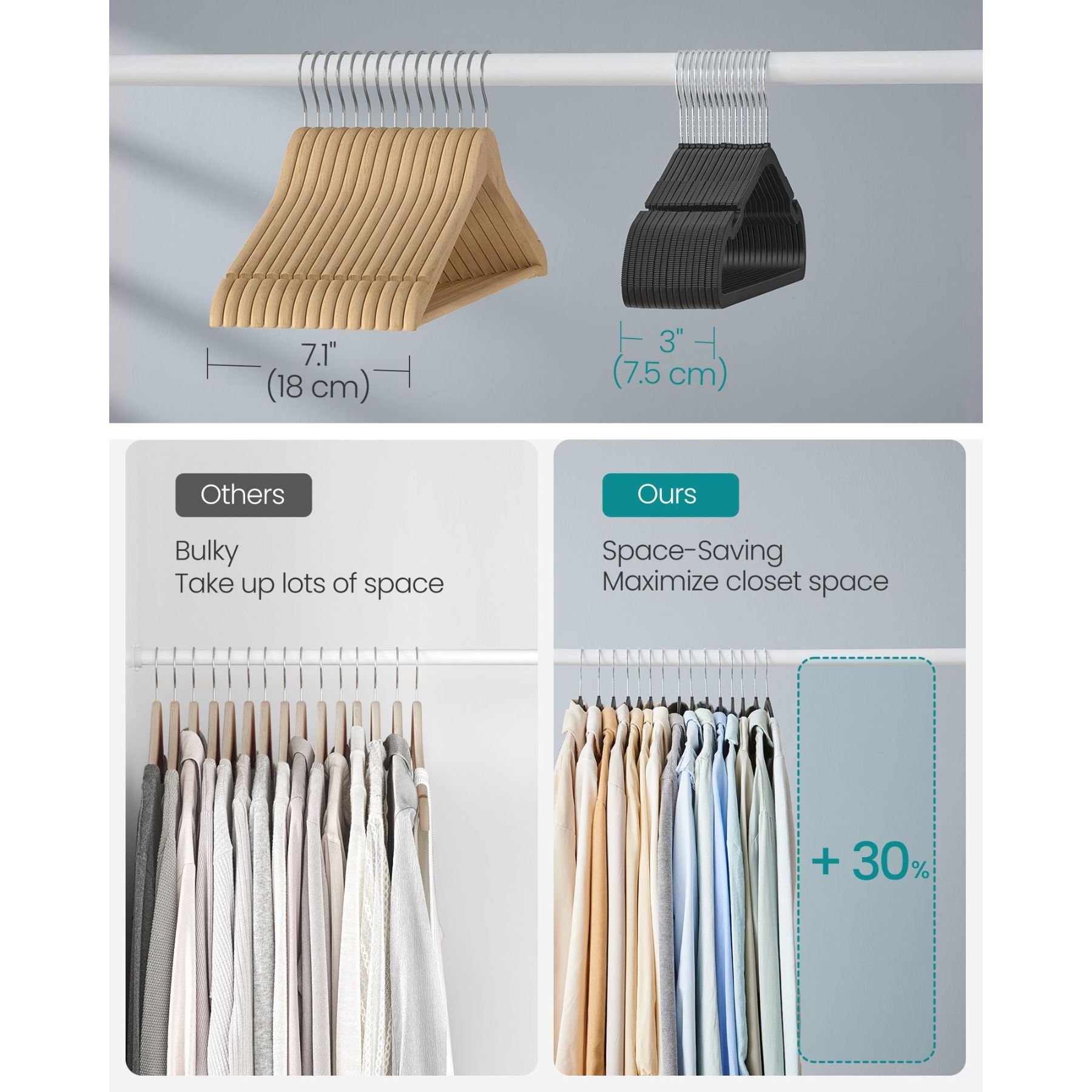 Slickblue D-SM-10B060PRCU Wood-Closet-Accessories - View #4