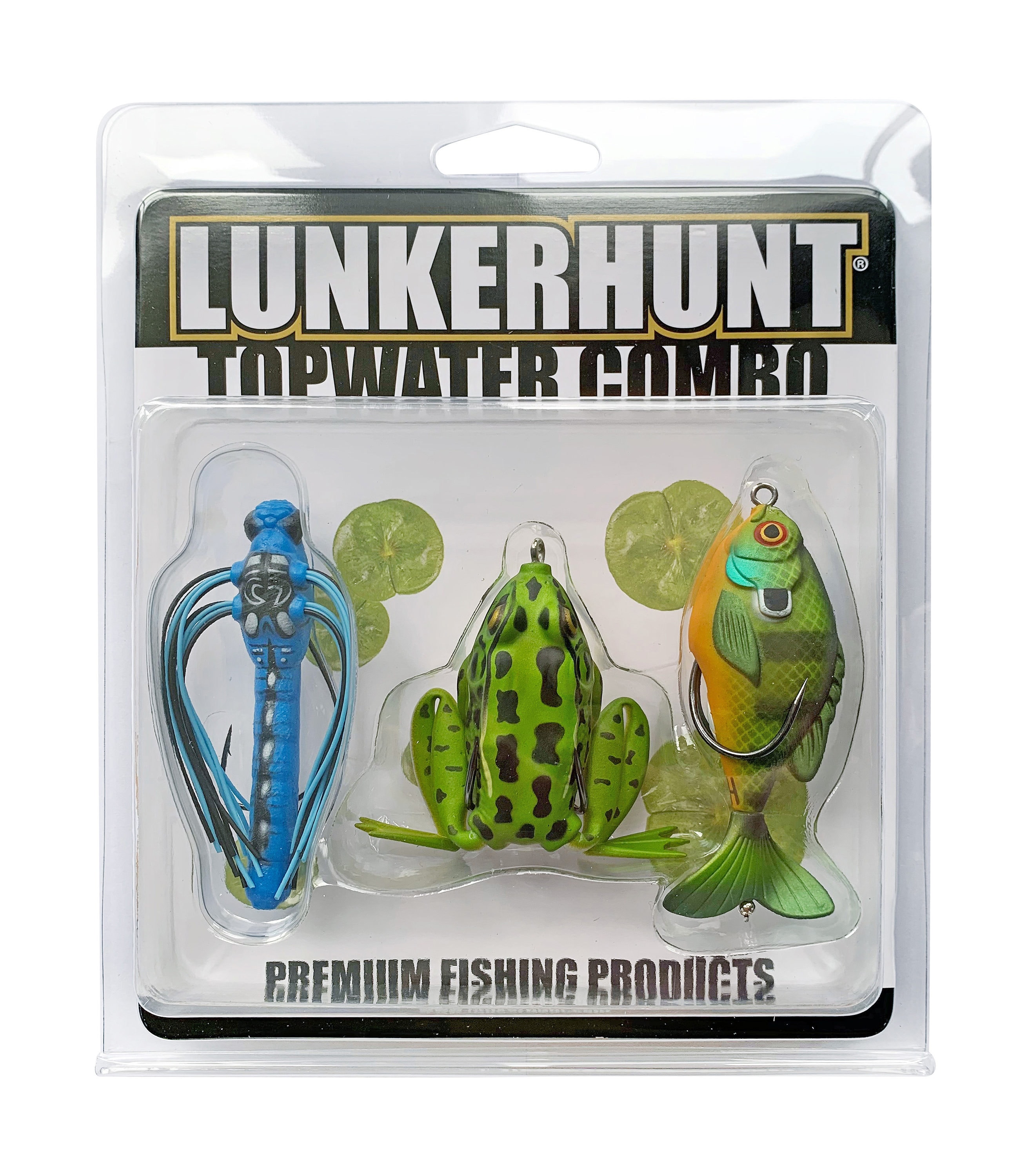 LUNKERHUNT Topwater combo family of weedless hollow body lure