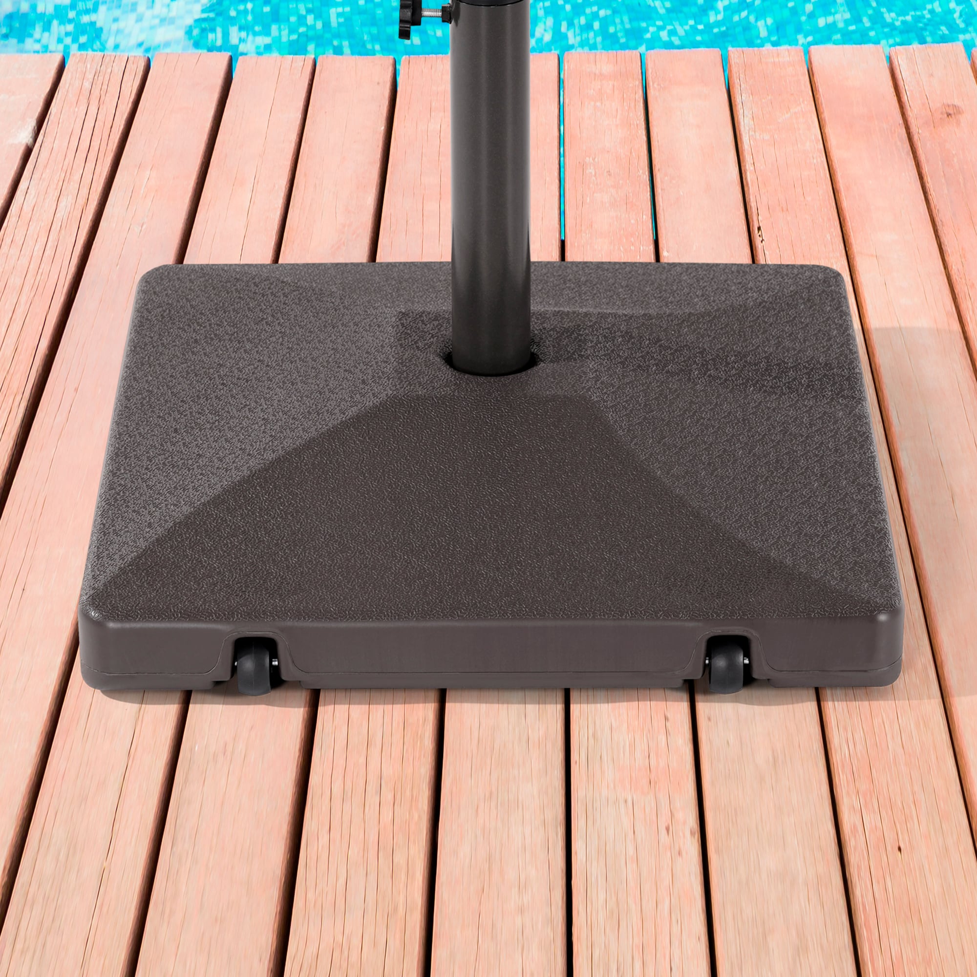ACEGOSES - 6.4-lb Black HDPE Plastic Patio Umbrella Base
