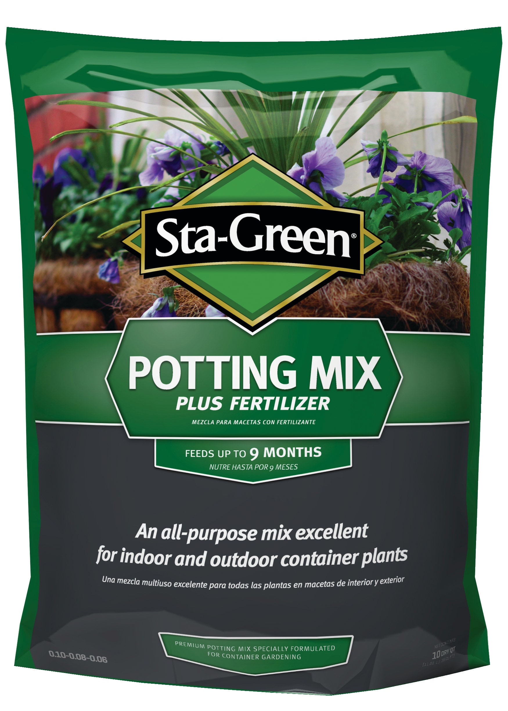 Sta-Green PS10SG 10-Quart Organic Potting Soil Mix