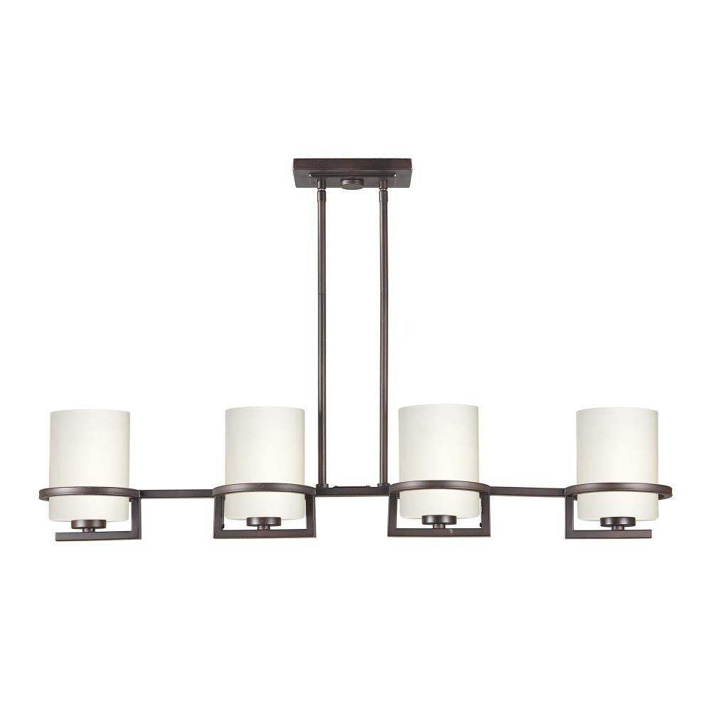 Halo 4-Light Antique Bronze Modern/Contemporary Led; Dry rated Chandelier | - Forte Lighting 2766-04-32