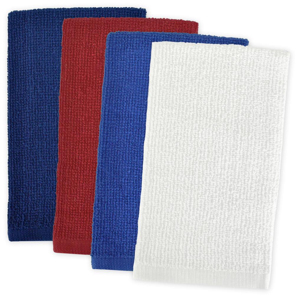 DII CAMZ33970 Assorted Patriotic Barmop Dishtowel (Set of 4)