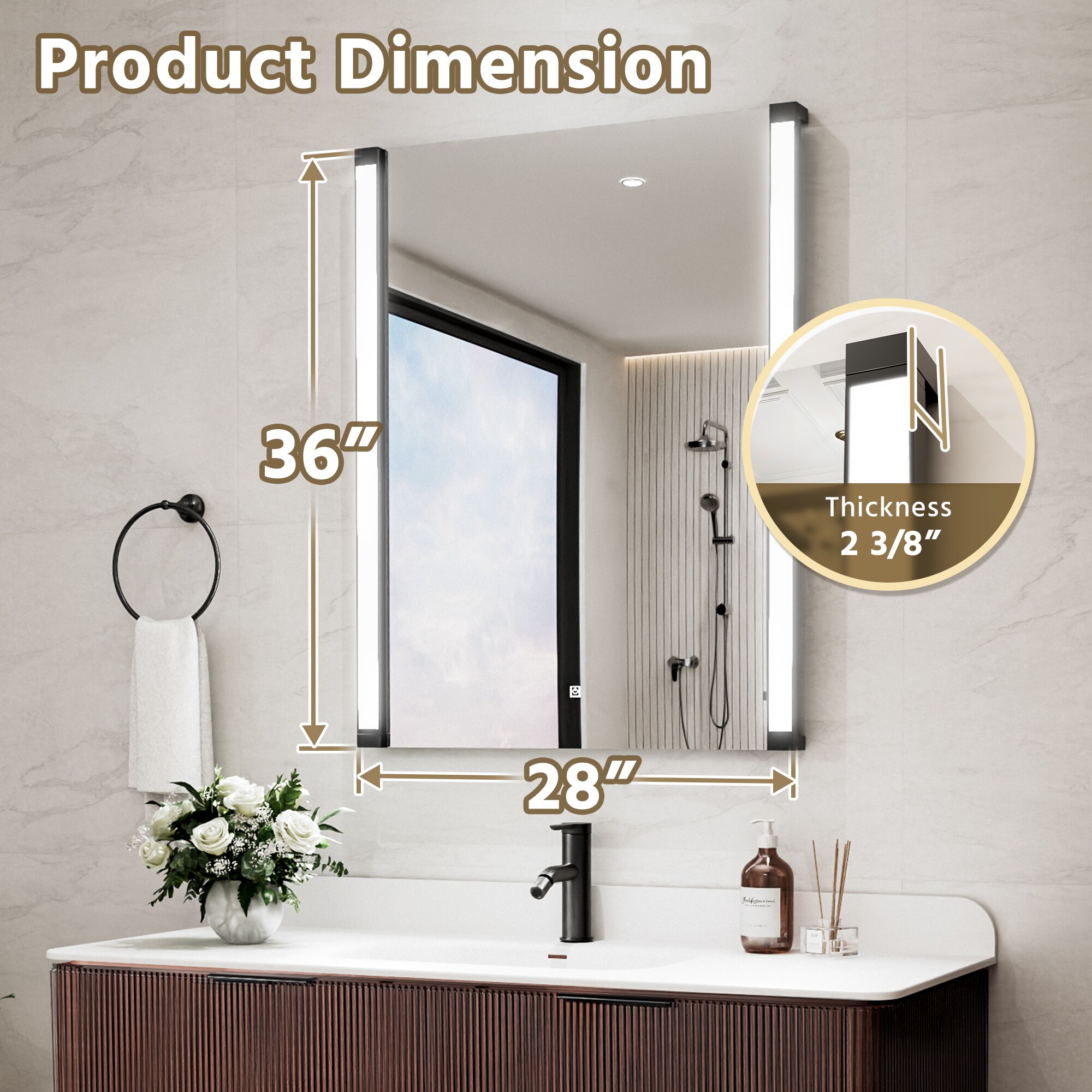 AAZJ JDEX-V21MR2836 Framed-Bath-Mirrors - View #6