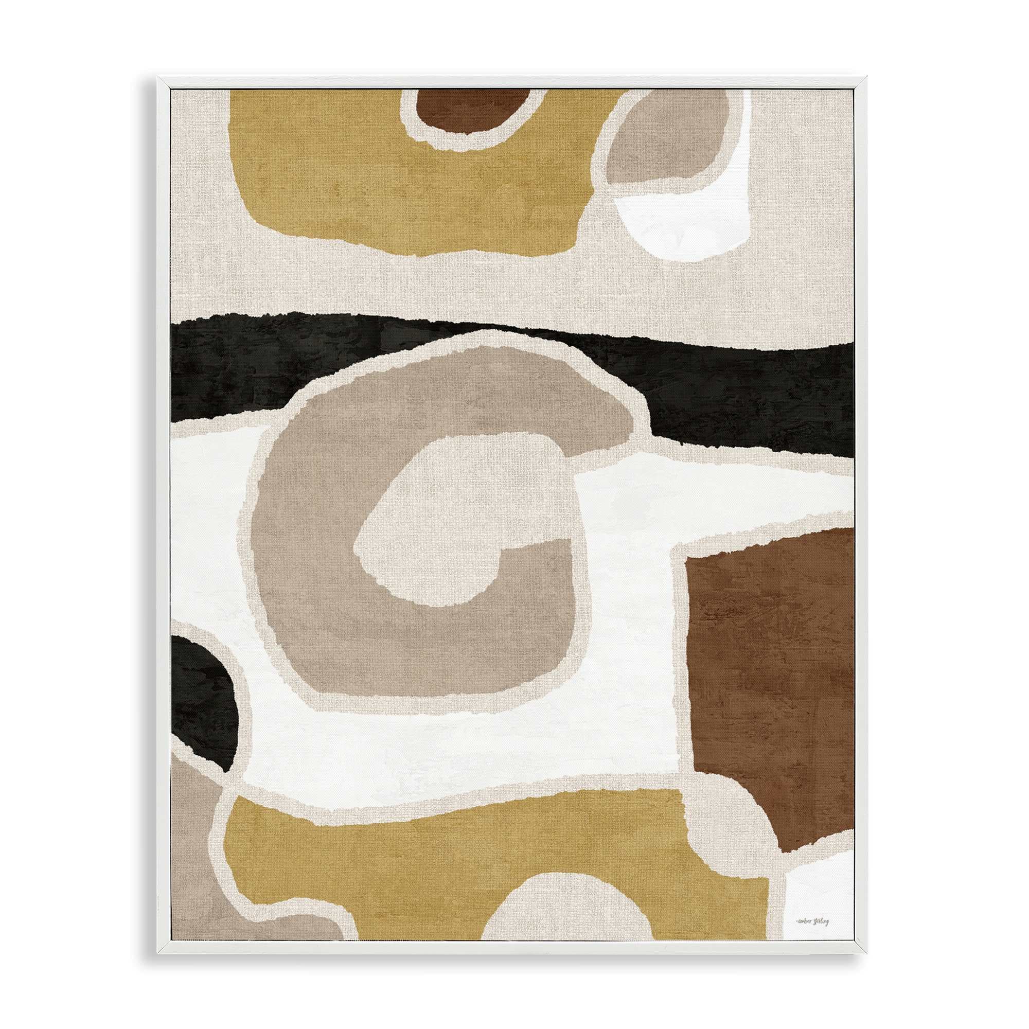Stupell Industries BT-586-WFR-24X30 Earthy Boho Geometrics White Framed Giclee Art By Amber Sterling 24 x 30