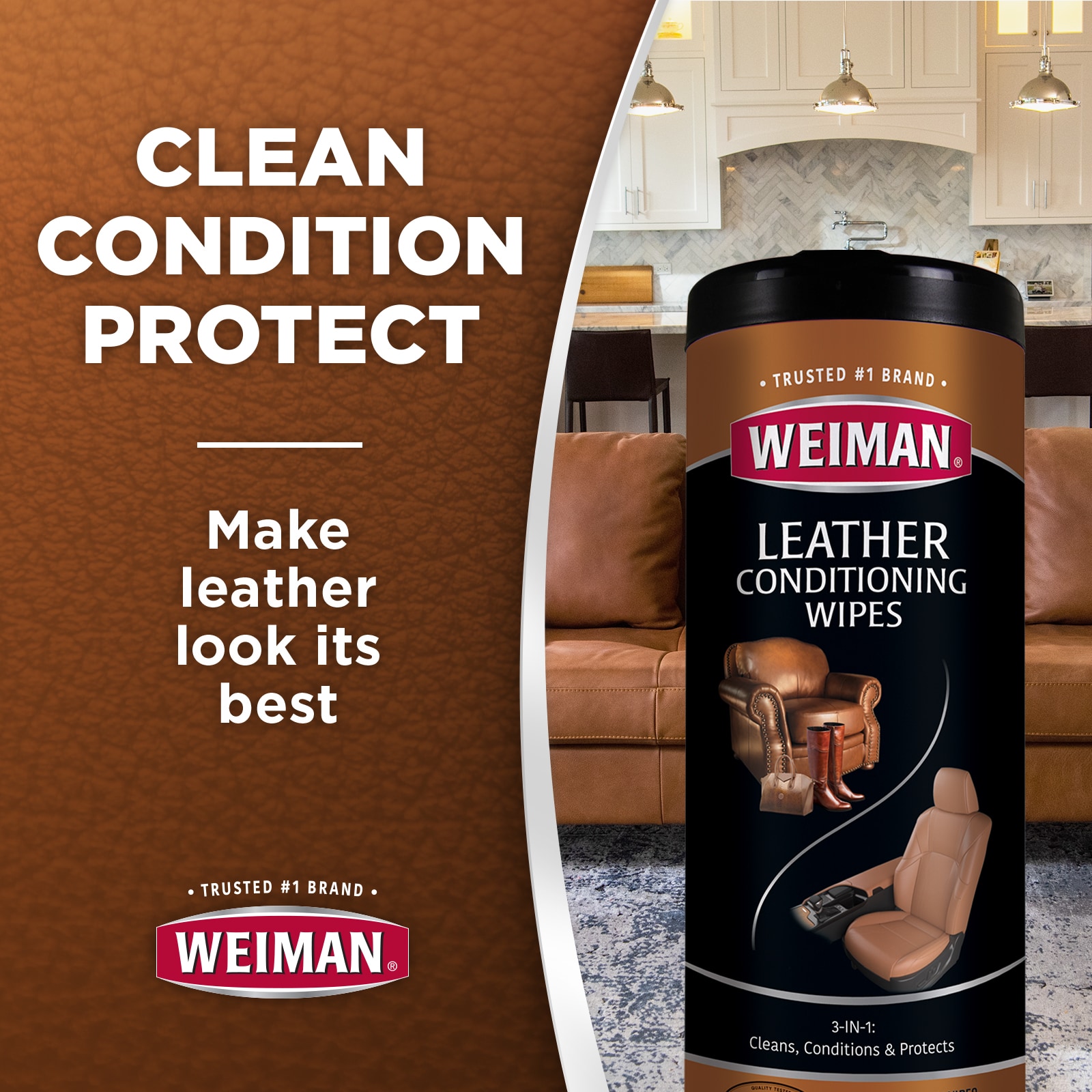 Weiman Leather Cleaner & Conditioner - 16 fl oz bottle
