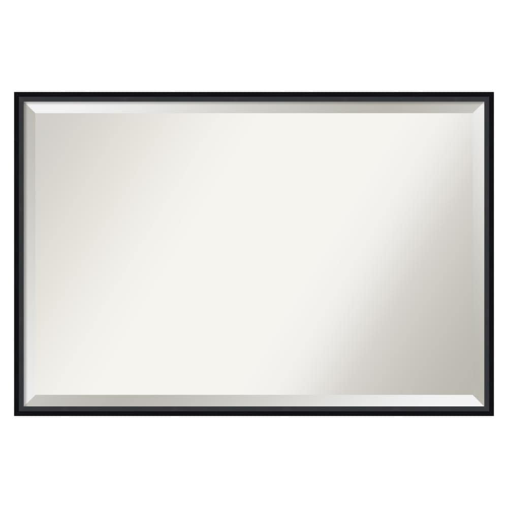 Bronze Wood Rectangular 44" Tall Bathroom Vanity Mirror