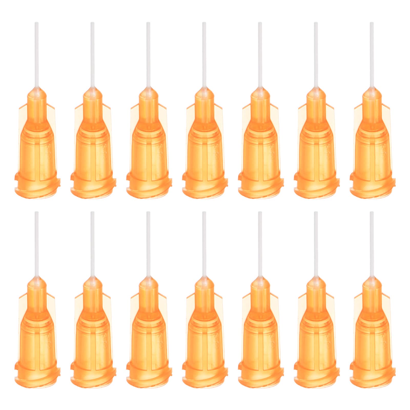 Unique Bargains 50pcs 23G Plastic Dispensing Needles 1/2inch PP Glue Needle Tube Blunt Luer Lock Tips with PP Flexible Needle for Liquid Glue Gun Orange