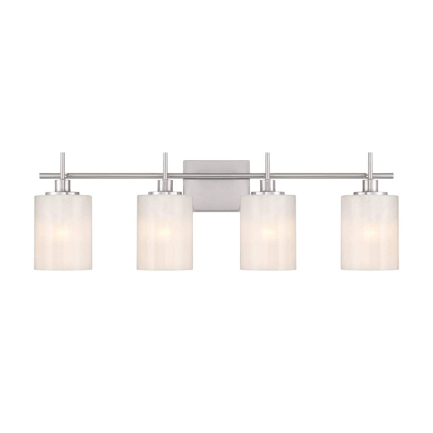 Trade Winds Lighting TW85256BN 4-Light Bathroom Vanity Light from Bethany Collection in Brushed Nickel