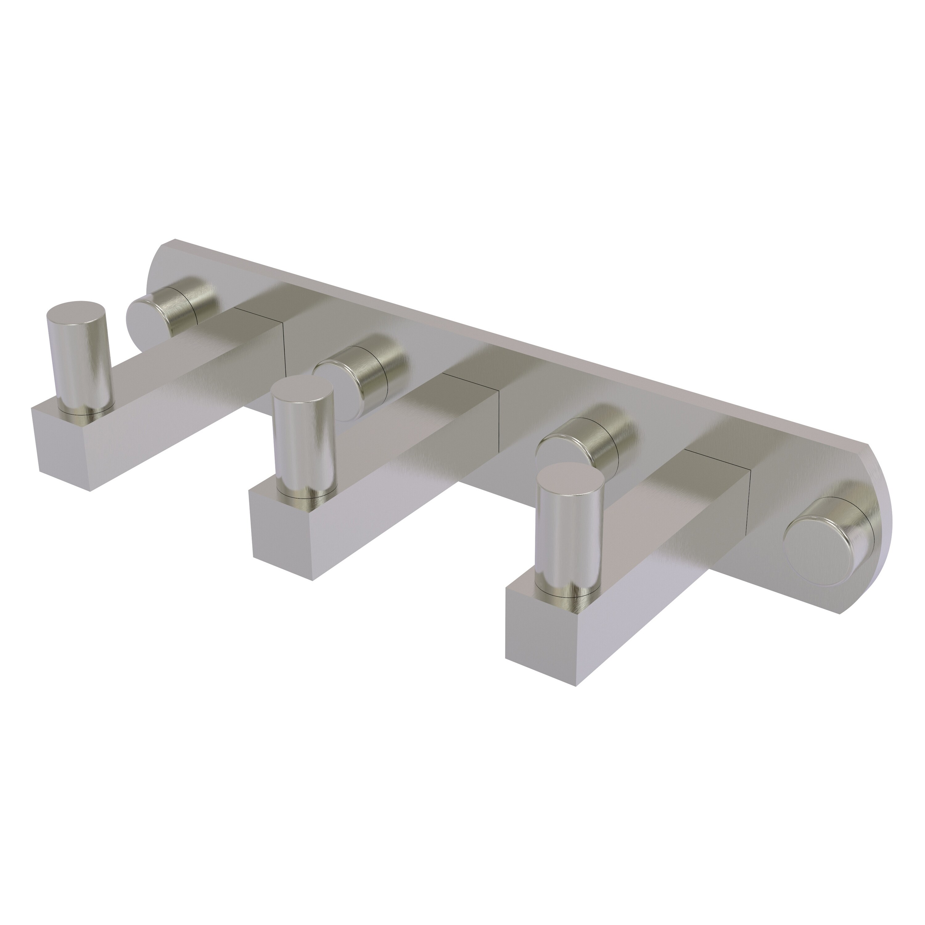 Allied Brass MT-20-3-SN Montero Satin Nickel Triple -Hook Wall mount Towel Hook