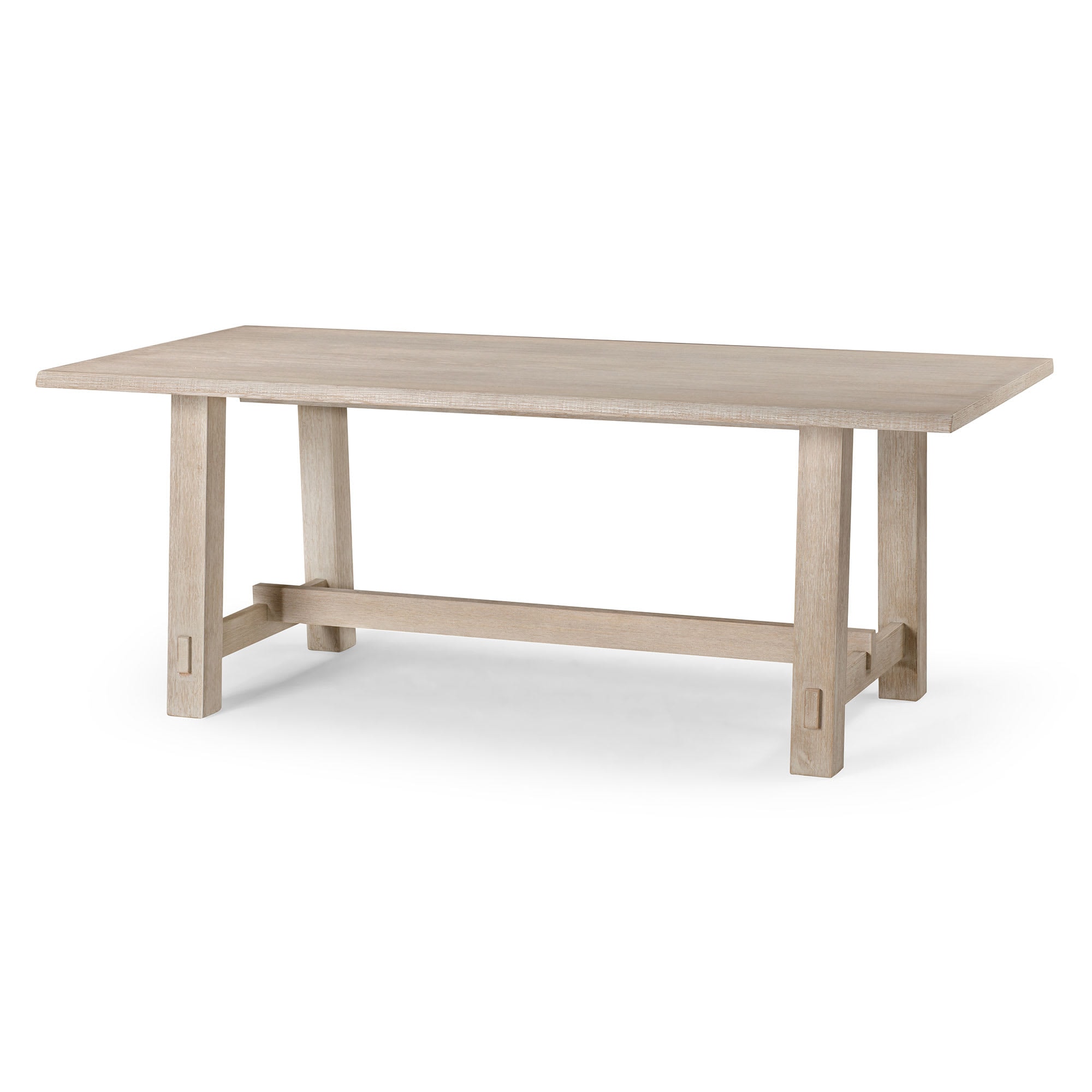 Maven Lane ML355105-WDT-WT Yves Rectangular Wooden Dining Table in Weathered White Finish
