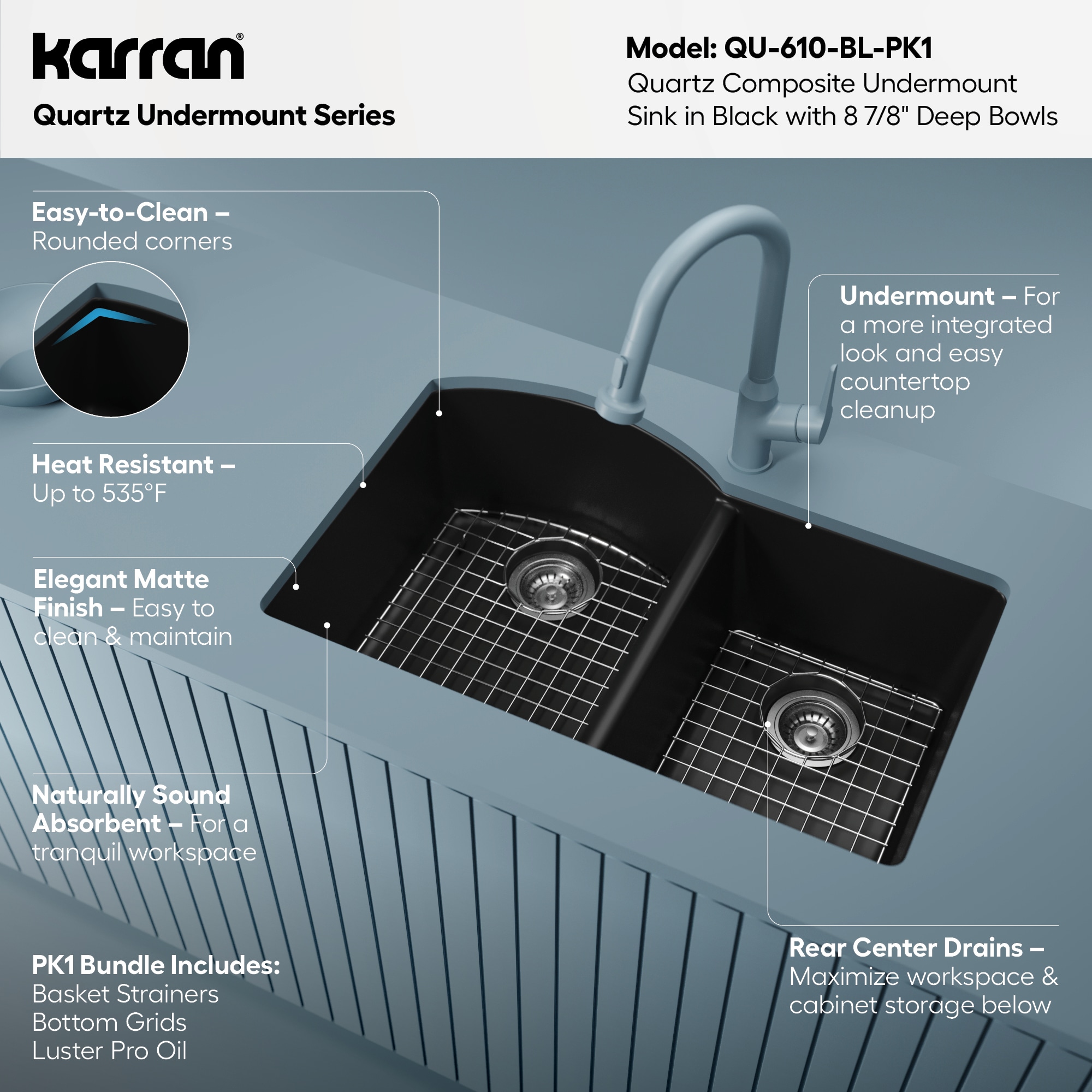 Karran QU-610-BL-PK1 Kitchen-Sinks - View #5