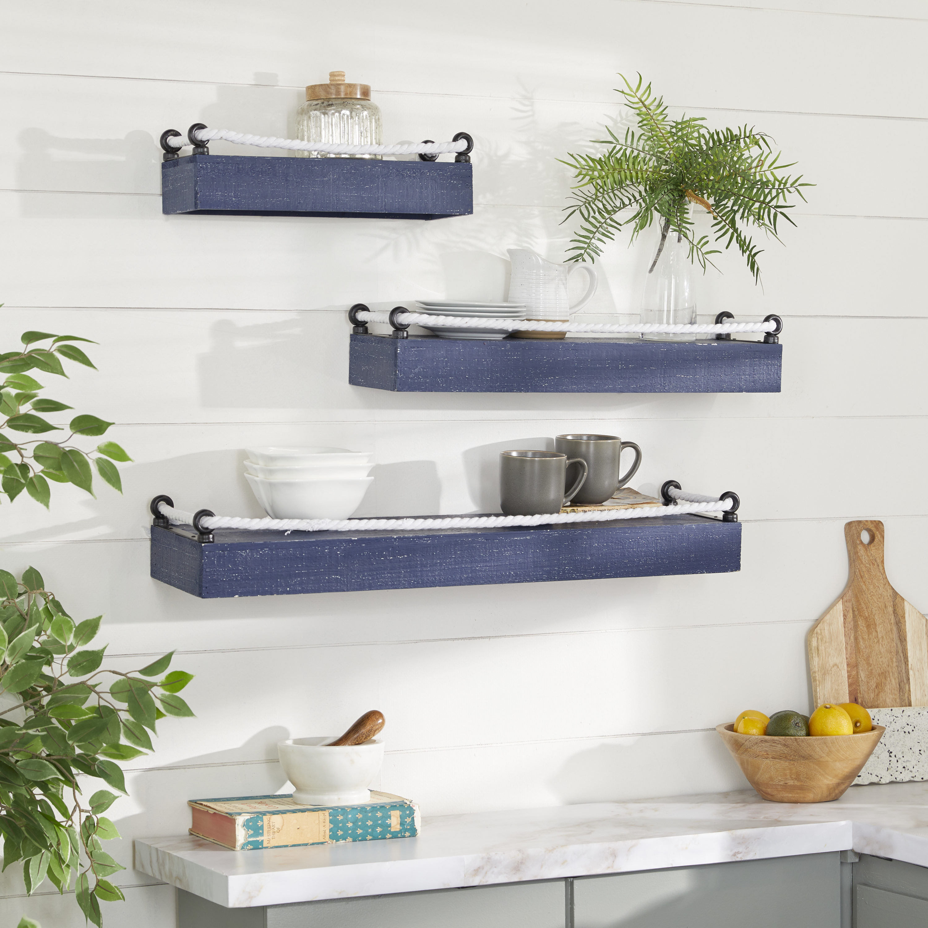 Bathroom Shelves Over Toilet, Floating Bathroom Shelves Wall Mounted with Wire Basket, Wood Floating Shelf for Wall Dcor, Bathroom Wall dcor Shelves